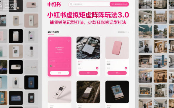 小红书虚拟矩阵玩法3.0，铺货铺笔记型打法第1张