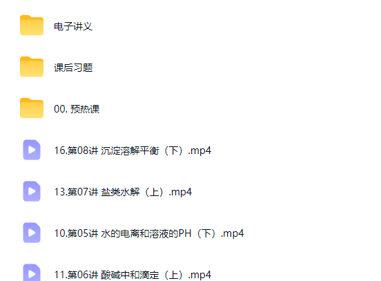 2027李政高中高二化学 暑假班网课视频