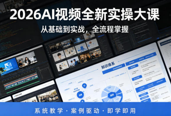 AI视频全新实操大课,从基础到实战,全流程掌握即学即用第1张-惠学吧-虚拟资源货源网 AI视频全新实操大课,从基础到实战,全流程掌握即学即用