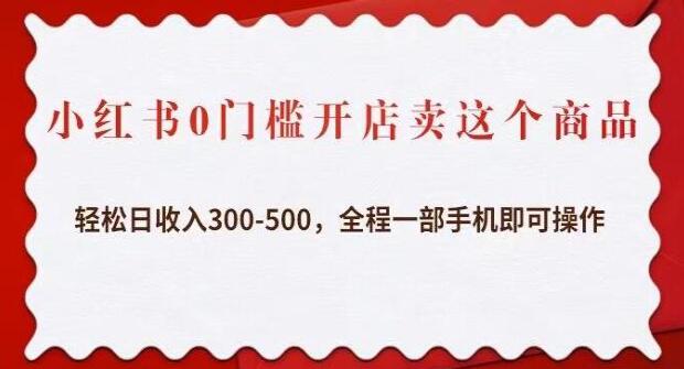 利用小红书进行商品销售：轻松实现每日300-500的收入，全程只需一部手机第1张