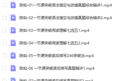 2024陈灿高三高考英语(寒假班)网课视频第2张-惠学吧