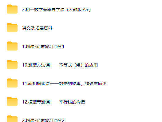 2026朱韬初中初一数学 春上·人教版·A+网课视频