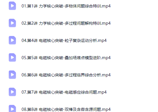 2026蔺天威高三高考物理 二轮提升春季班网课视频第2张-惠学吧-虚拟资源货源网