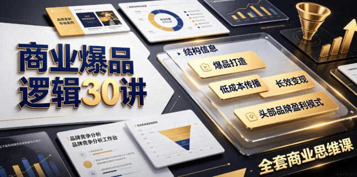 商业爆品逻辑30讲 拆解各行各业头部品牌盈利模式,吃透爆品打造第1张-惠学吧-虚拟资源货源网 商业爆品逻辑30讲 拆解各行各业头部品牌盈利模式,吃透爆品打造