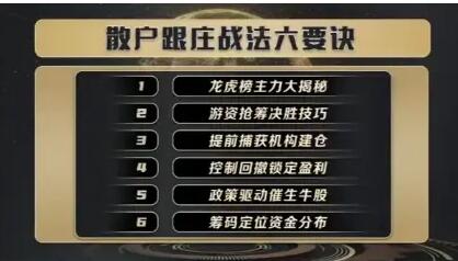 《散户跟庄战法六要诀》牛散炒股教程视频第1张