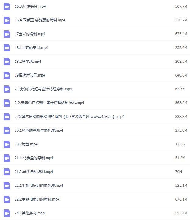 烧烤技术配方大全教学视频内容截图1