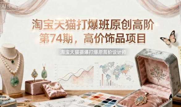 淘宝天猫打爆班原创高阶第74期,高价饰品项目第1张-惠学吧 淘宝天猫打爆班原创高阶第74期,高价饰品项目