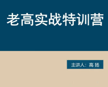 高扬-股票交易课程，线下课第六期老高博弈实战课