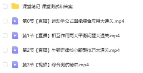 【易物理·元旦集训】高一物理模块突破班 网课视频第2张-惠学吧