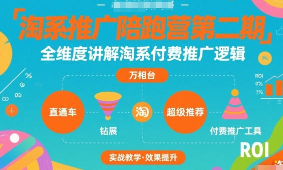 淘系推广陪跑营第二期，全维度讲解淘系付费推广逻辑