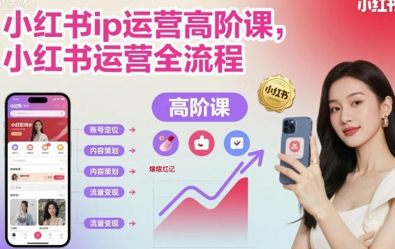 小红书ip运营高阶课，小红书运营全流程第1张