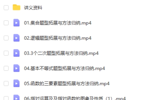2024-2025赵礼显数学高中高一数学秋季班网课视频第2张