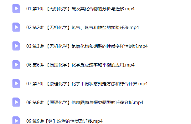 2026郑瑞高高二化学二轮S春季班网课视频