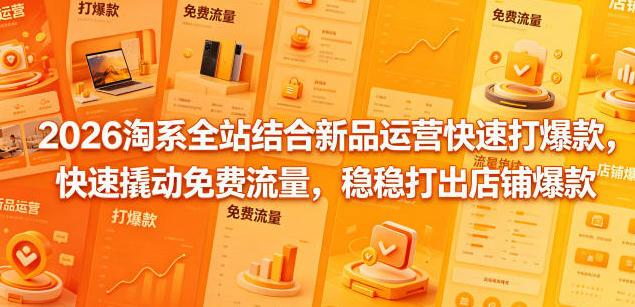 淘系全站结合新品运营快速打爆款,快速撬动免费流量,稳稳打出店铺爆款第1张-惠学吧 淘系全站结合新品运营快速打爆款,快速撬动免费流量,稳稳打出店铺爆款