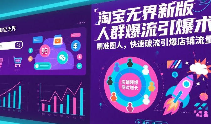 淘宝无界新版人群爆流引爆术,快速破流引爆店铺流量第1张-惠学吧 淘宝无界新版人群爆流引爆术,快速破流引爆店铺流量