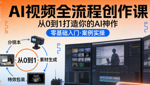 AI视频全流程创作课，从0到1打造你的AI神作