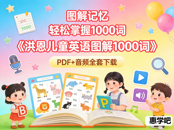 《洪恩儿童英语图解1000词》pdf+音频全套下载