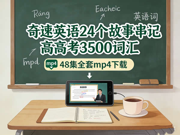 《奇速英语24个故事串记高考3500词汇》48集全套mp4下载