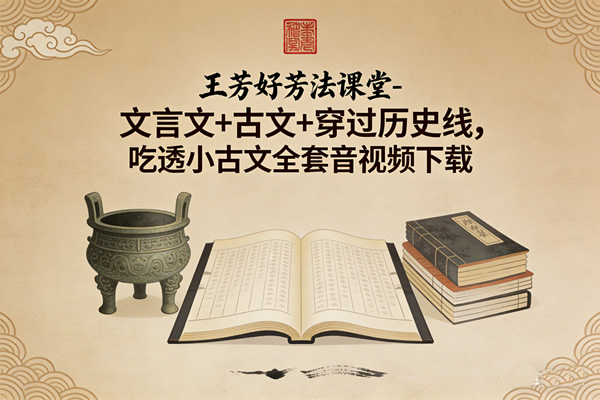 王芳好芳法课堂 文言文+古文+穿过历史线，吃透小古文全套音视频下载