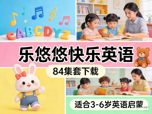 英语启蒙儿歌动画《乐悠悠快乐英语》84集套下载