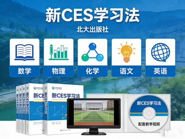 北大出版社《新ces学习法》含数学、物理、化学、语文、英语五门学科 教材+视频