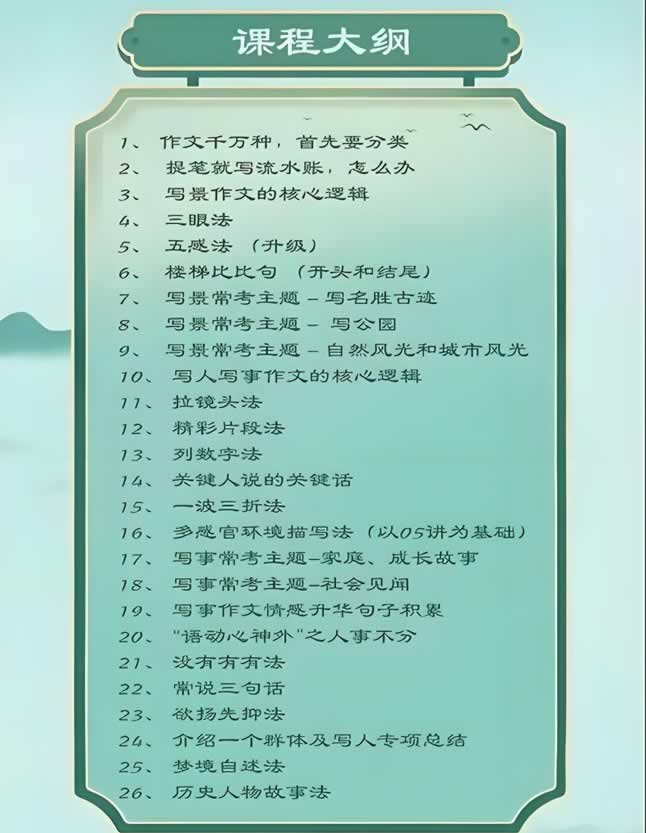 花仙子人文创作家长课（大写作文）全套视频下载