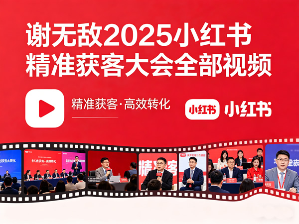 【谢无敌】2025小红书精准获客大会全部视频