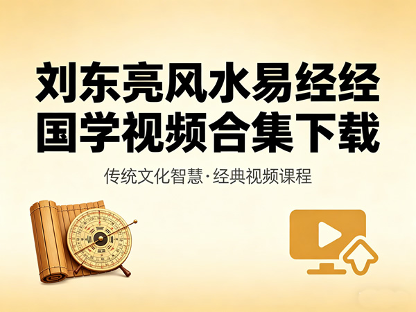 刘东亮风水易经国学视频合集下载