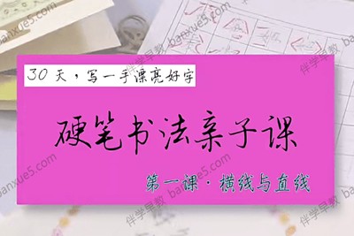 《叶晔硬笔书法亲子课》全23集第1张-惠学吧 Image 2215