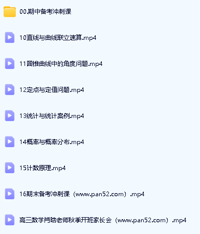 2024肖晗高三高考数学A+秋季班网课视频第2张-惠学吧 Image