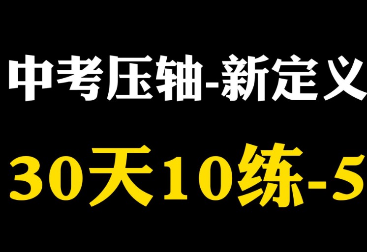 2025中考压轴题30天10练新定义大合集第1张-惠学吧 Image
