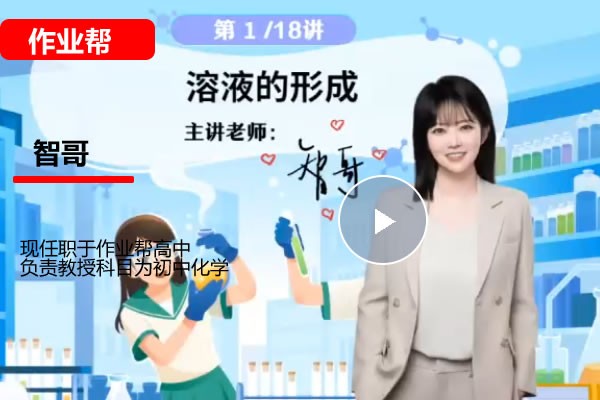 智哥化学2025作业帮初三春下实验科学自主学习一模复习网课视频第1张-惠学吧 Image