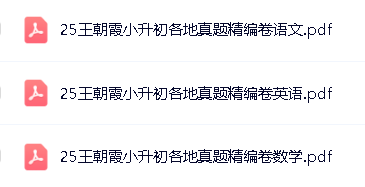 2025新版王朝霞小升初各地真题精编第2张-惠学吧 Image