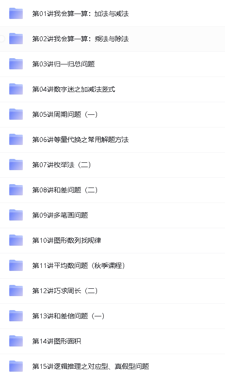 学而思小学奥数课程(竞赛班)1-6年级全套视频下载第9张-惠学吧 Image