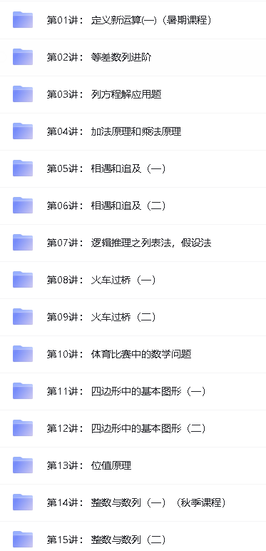 学而思小学奥数课程(竞赛班)1-6年级全套视频下载第12张-惠学吧 Image