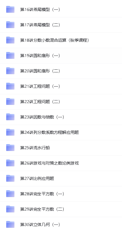 学而思小学奥数课程(竞赛班)1-6年级全套视频下载第16张-惠学吧 Image