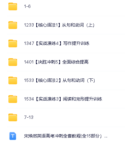 宋焕然英语高考冲刺全套网课视频教程(全15部分)第2张-惠学吧 Image