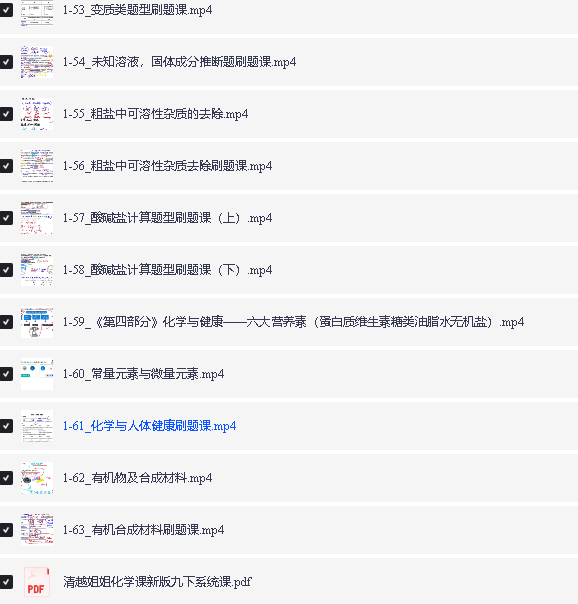 清越姐姐初中化学课全套视频课合集下载第4张-惠学吧 Image