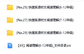 快捷英语时文阅读理解25,27,29(6-12年级全套PDF第2张-惠学吧 Image