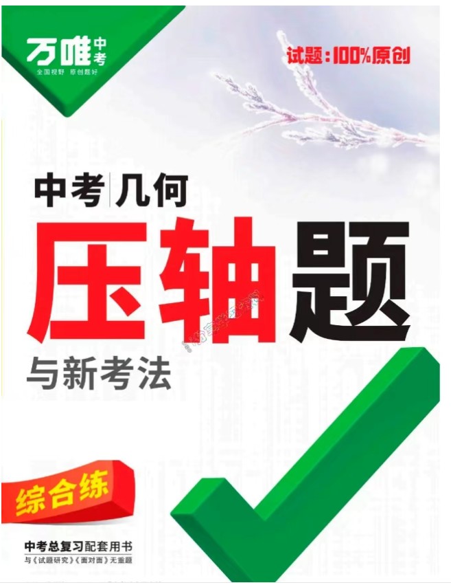 【万唯中考】2025版中考几何压轴题与新考法第1张-惠学吧 Image