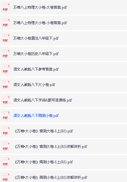 2025初中三年春《万维大小卷》全科,含答案第8张-惠学吧 Image