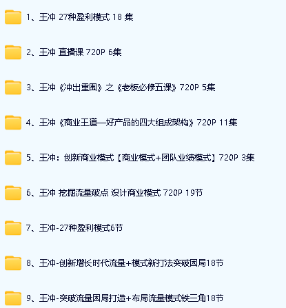 王冲视频课程全套合集下载第5张-惠学吧 Image