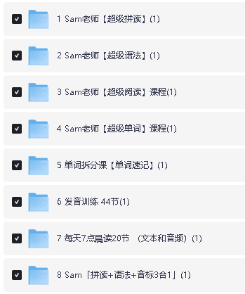 Sam老师超级英语课程全套视频合集下载第3张-惠学吧 Image