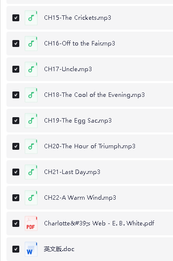 夏洛的网Charlotte's web 22本电子书+配套音频+精读课+练习+电影下载第4张-惠学吧 Image