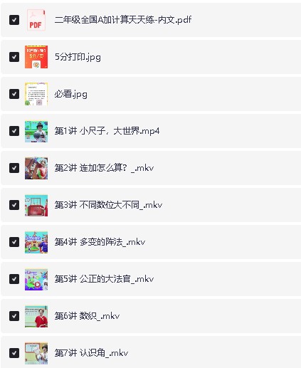 25年希望学小学1-6语数英网课程视频合集第9张