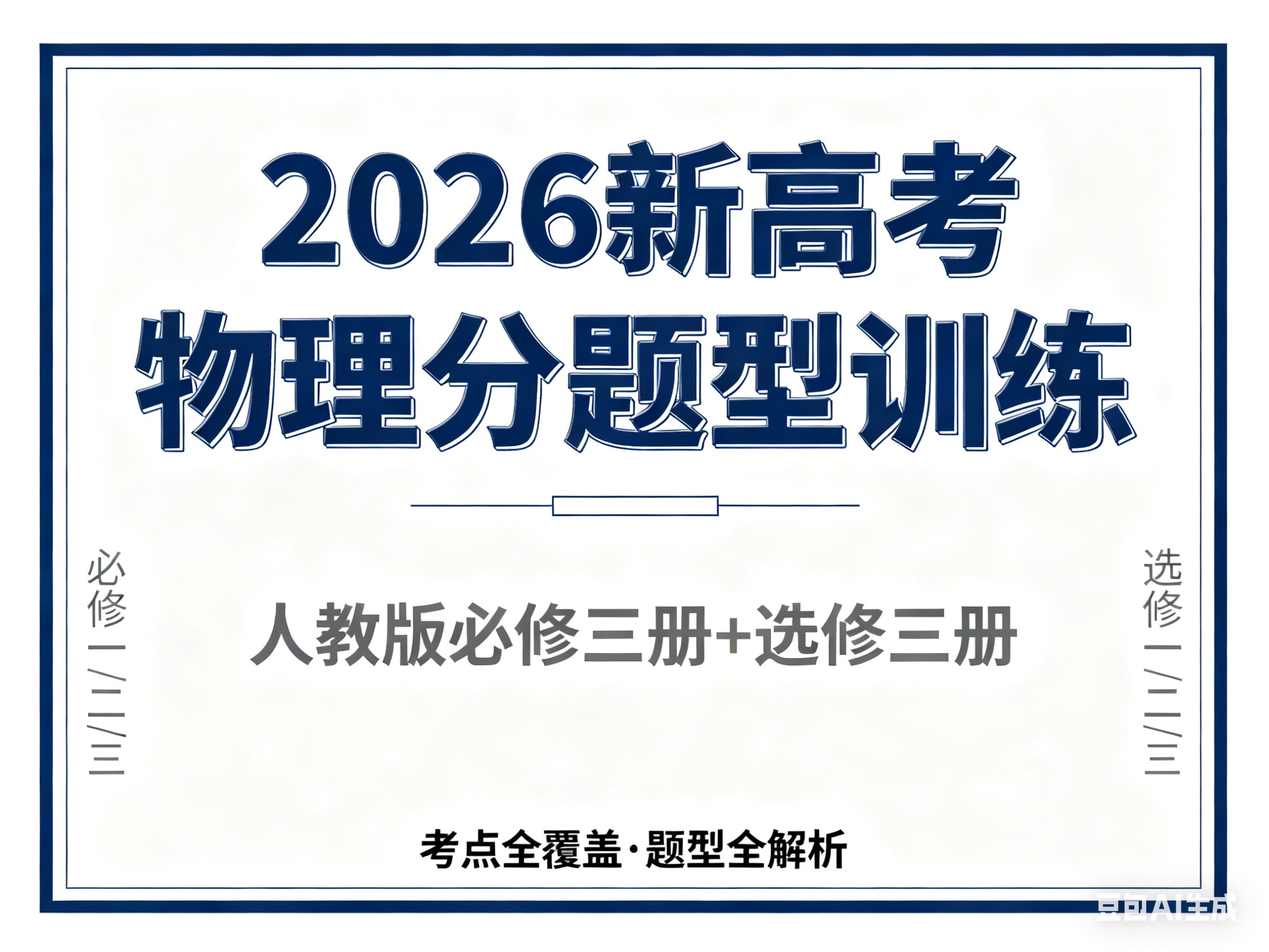2026年新高考人教版高中物理必修三册+选修三册分题型训练全套下载第1张-惠学吧 Image