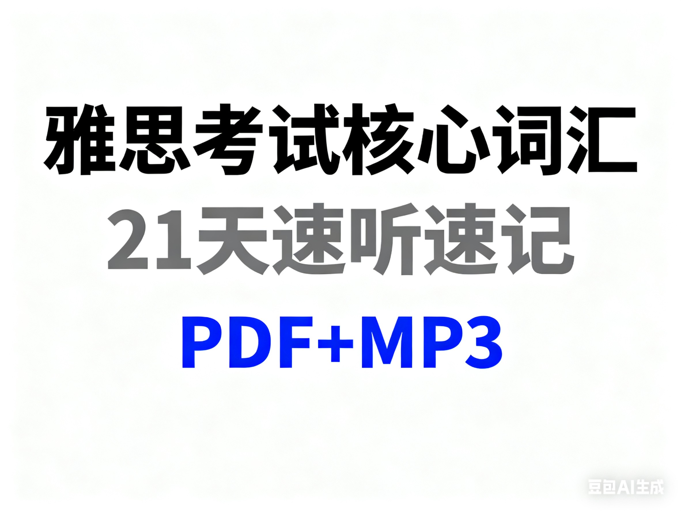 雅思考试核心词汇-21天速听速记PDF+MP3 全套下载第1张-惠学吧 Image