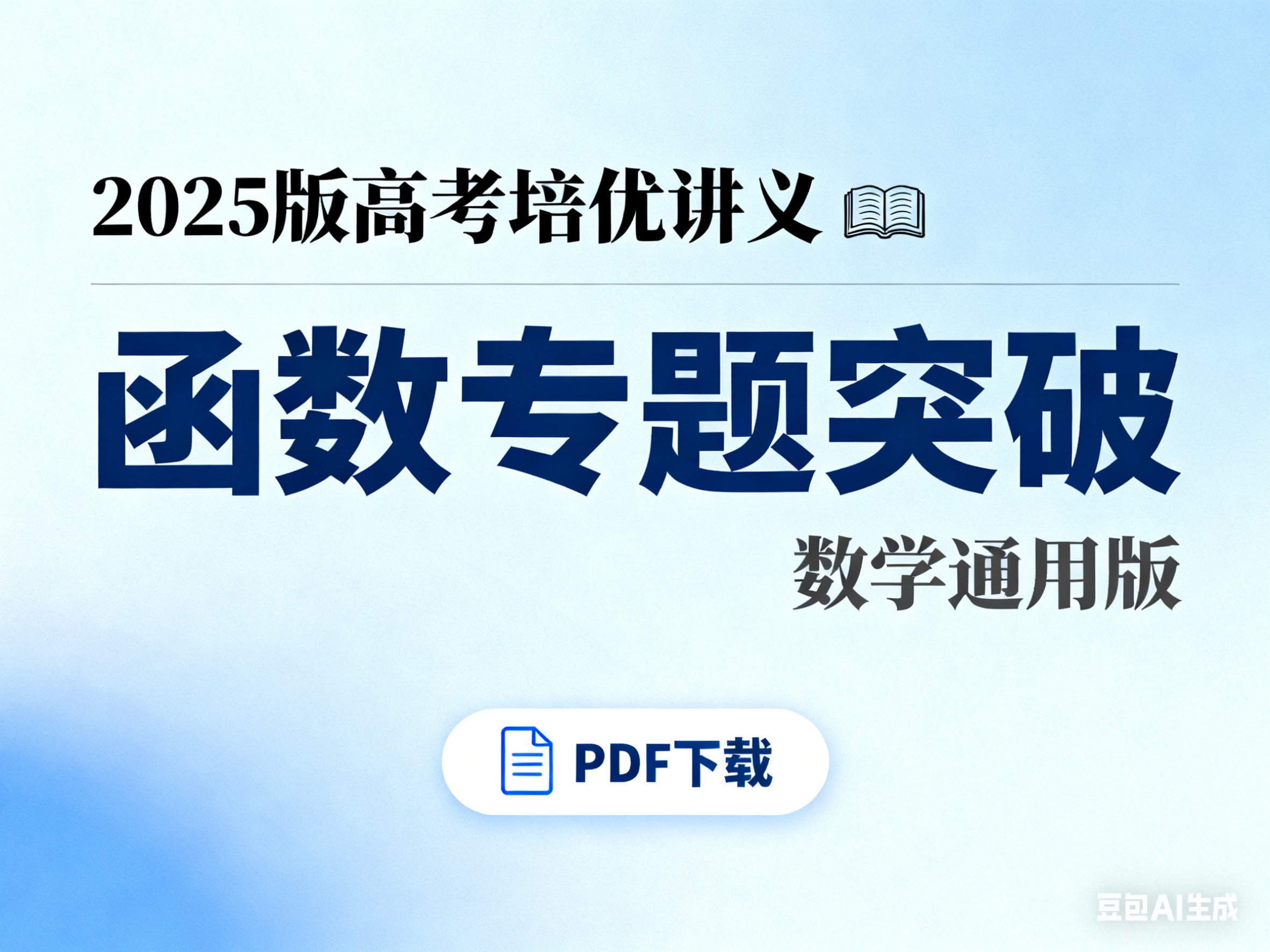 2025版高考培优讲义函数专题突破数学通用版PDF下载第1张-惠学吧 Image