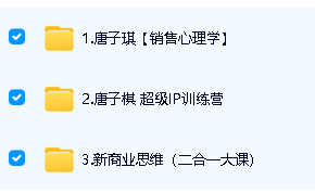 唐子琪视频课程合集下载-销售心理学,超级IP训练营,新商业思维第2张-惠学吧 Image