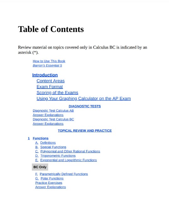 AP 2026最新巴朗Barron's AP课Calculus数学微积分PDF电子版下载第5张-惠学吧 Image